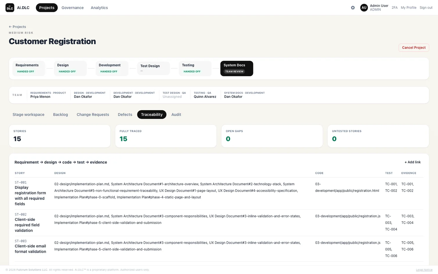 Automatic Requirement-to-Test Traceability
