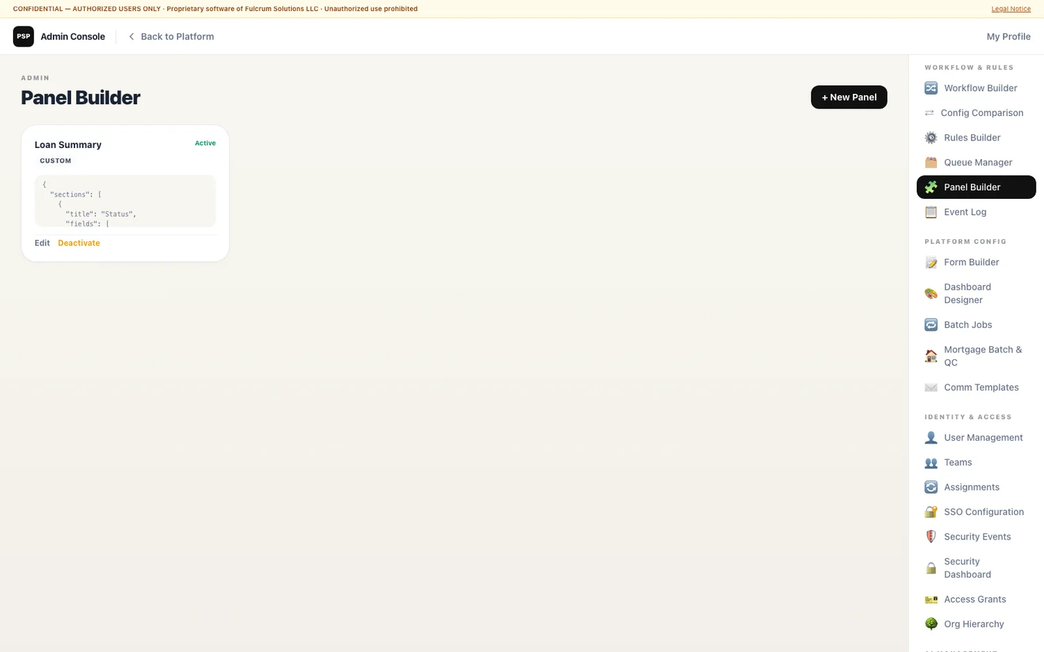No-Code Panel & Report Builder