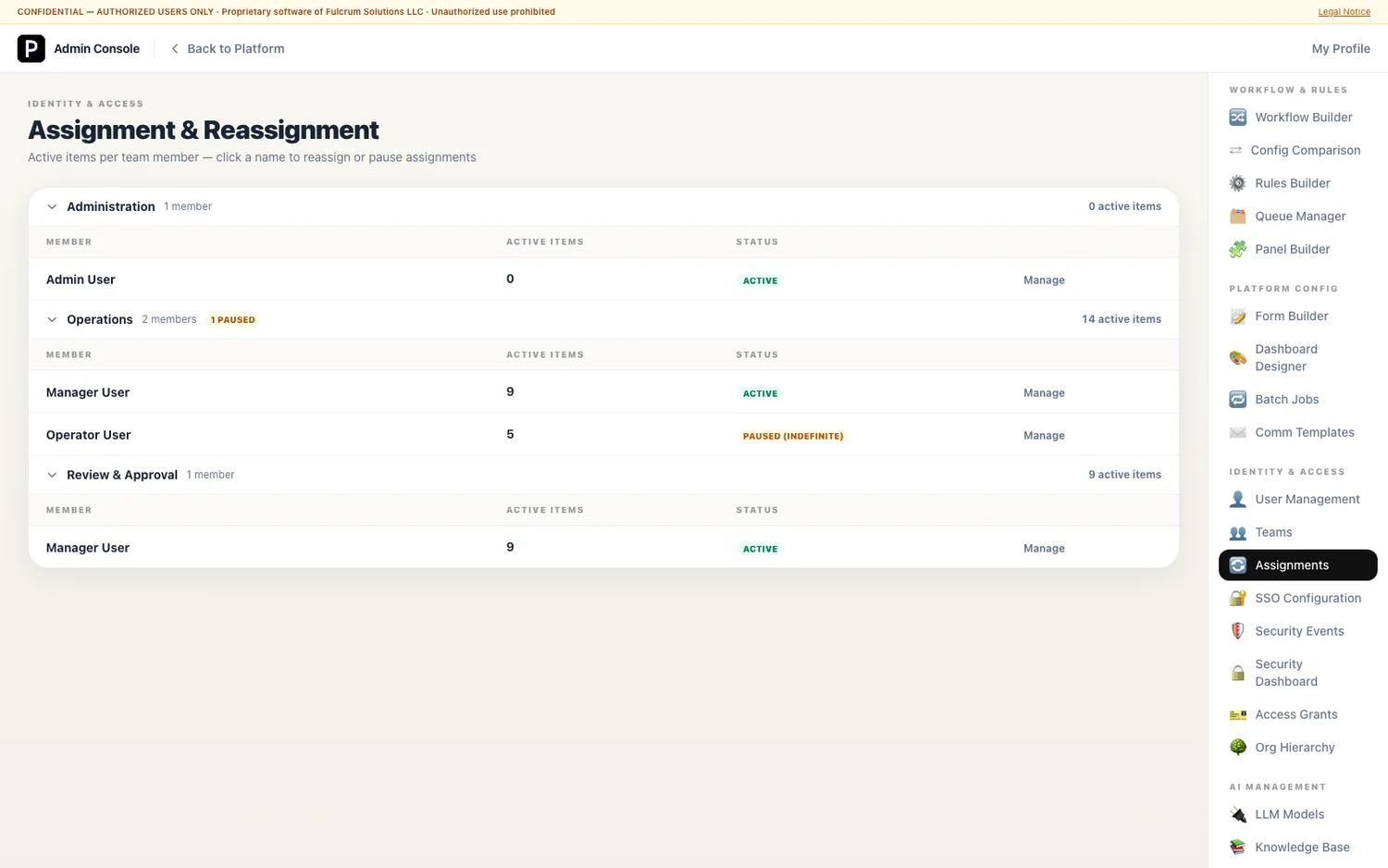 Load-Balanced Assignment & Workforce Management
